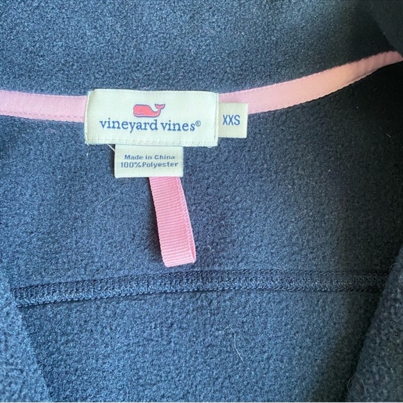 Vineyard Vines Westerly Vineyard Navy Blue Fleece Vest - Picture 6 of 9